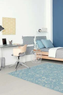 Cheapest 💯 Ruggable Mickey Doodles Blue Rug 🌟 -Area Rugs Sales Store mickey doodles blue C RC DY022 57