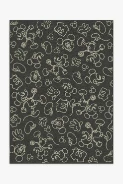 Flash Sale 🎉 Ruggable Mickey Doodles Onyx Rug 💯