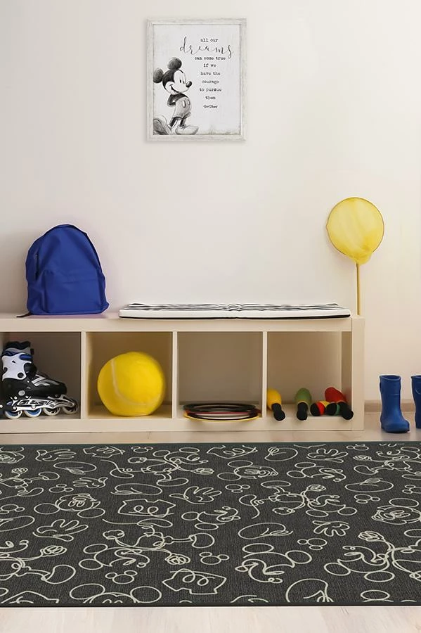 Flash Sale 🎉 Ruggable Mickey Doodles Onyx Rug 💯 4 Flash Sale 🎉 Ruggable Mickey Doodles Onyx Rug 💯 - Image 4