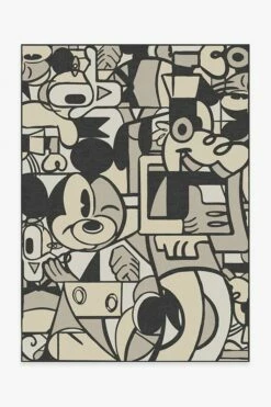 Best Sale 🔔 Ruggable Mickey & Friends Warm Grey Rug 🎁