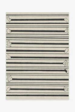 Coupon 🧨 Ruggable Mickey Stripes Black Rug ✨