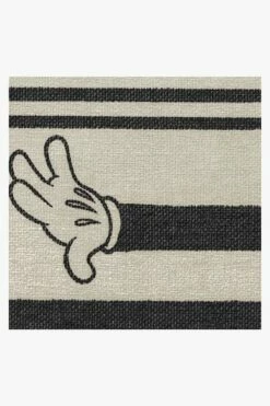 Coupon 🧨 Ruggable Mickey Stripes Black Rug ✨ -Area Rugs Sales Store mickey stripes black D RC DY016 27 V2