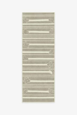 Brand new ✔️ Ruggable Mickey Stripes Stone Rug 🎉 -Area Rugs Sales Store mickey stripes stone A RC DY017 27