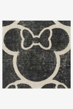 Outlet 🤩 Ruggable Minnie Trellis Black Rug ⌛ -Area Rugs Sales Store minnie trellis black D RC DY006 27