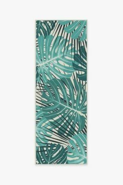 Budget 🎉 Ruggable Monstera Teal Rug ⭐ 12 Budget 🎉 Ruggable Monstera Teal Rug ⭐ -Area Rugs Sales Store monstera teal A RC TP029 27 V2