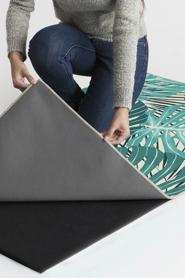 Budget 🎉 Ruggable Monstera Teal Rug ⭐ 2 Budget 🎉 Ruggable Monstera Teal Rug ⭐ - Image 2