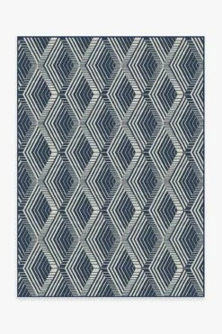 Wholesale ⌛ Ruggable Outdoor Motus Diamond Navy Rug ❤️