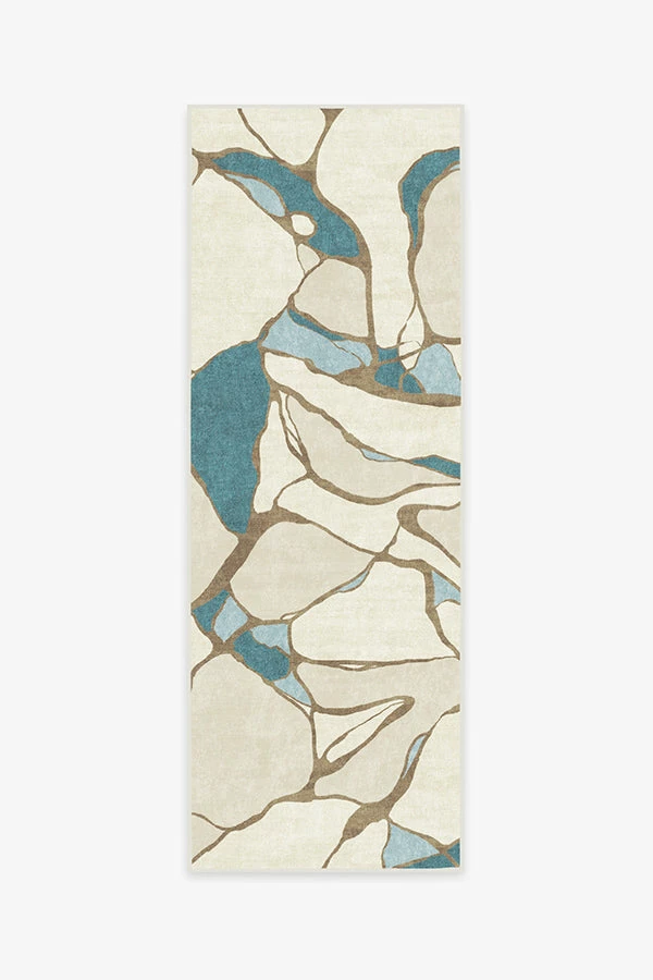 Hot Sale 😍 Ruggable Nina Takesh Aude Teal & Ivory Rug 🔔 6 Hot Sale 😍 Ruggable Nina Takesh Aude Teal & Ivory Rug 🔔 - Image 6