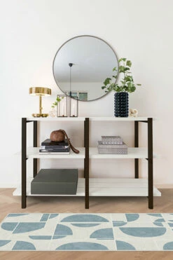 Best reviews of 😉 Ruggable Nina Takesh Lune Slate Blue Rug 🔥 -Area Rugs Sales Store nina takesh lune slate blue C RC NT011 27