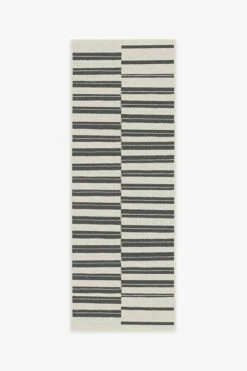 Top 10 🥰 Ruggable Outdoor Offset Stripe Black Rug 🔥 -Area Rugs Sales Store offset stripe black B RC OD013 27