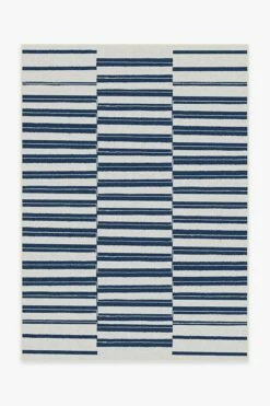 Best Pirce ๐งจ Ruggable Outdoor Offset Stripe Navy Rug โจ
