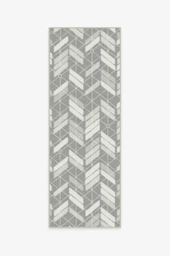 Best deal 🎉 Ruggable Outdoor Painted Chevron Grey Rug ✔️ -Area Rugs Sales Store painted chevron grey A RC OD046 27 V2