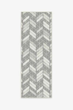 Best deal 🎉 Ruggable Outdoor Painted Chevron Grey Rug ✔️ -Area Rugs Sales Store painted chevron grey B RC OD046 27