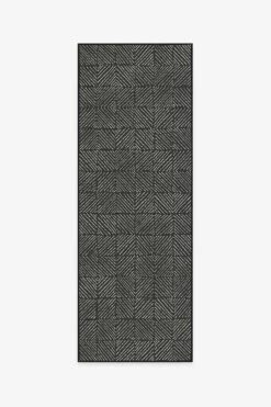 Cheapest 🧨 Ruggable Outdoor Parquet Black Rug 🌟 -Area Rugs Sales Store parquet black A RC OD022 27