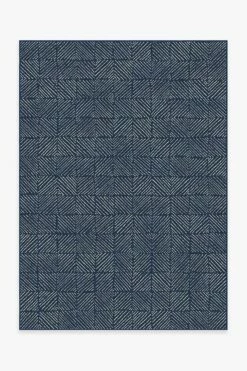 Wholesale 💯 Ruggable Outdoor Parquet Navy Rug ✨