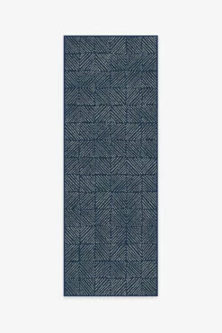 Wholesale 💯 Ruggable Outdoor Parquet Navy Rug ✨ -Area Rugs Sales Store parquet navy B RC OD021 27