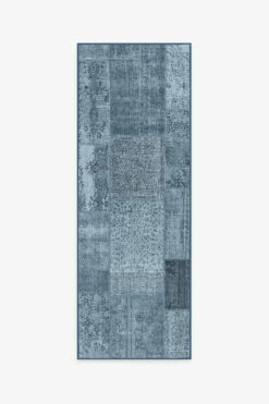 Best Pirce 🎉 Ruggable Patchwork Blue Rug 👍 -Area Rugs Sales Store patchwork blue A RC 0043 27