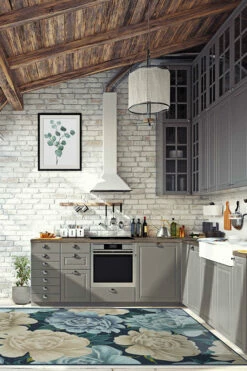 Promo 🥰 Ruggable Peony Midnight Rug 😍 -Area Rugs Sales Store peony midnight C RC FF002 57