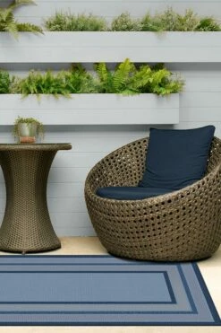 Top 10 ⭐ Ruggable Outdoor Picnic Border Blue Rug 🔔 -Area Rugs Sales Store picnic border blue C RC OD020 27