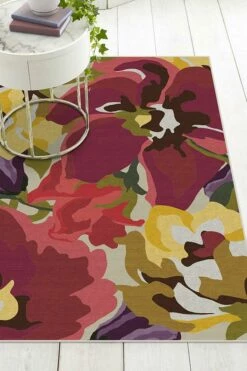 Discount 🌟 Ruggable Poppy Floral Brights Rug 🌟 -Area Rugs Sales Store poppy floral brights C RC 0298 57 V2