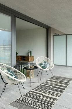 Promo 🎉 Ruggable Outdoor Riviera Stripe Black & White Rug 🎉 -Area Rugs Sales Store riviera stripe black white C RC OT008 27