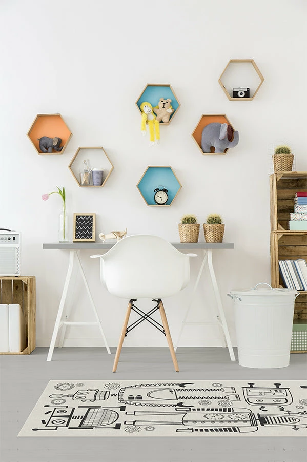 Flash Sale 🤩 Ruggable Robot Party Black & White Rug 🎉 8 Flash Sale 🤩 Ruggable Robot Party Black & White Rug 🎉 - Image 8