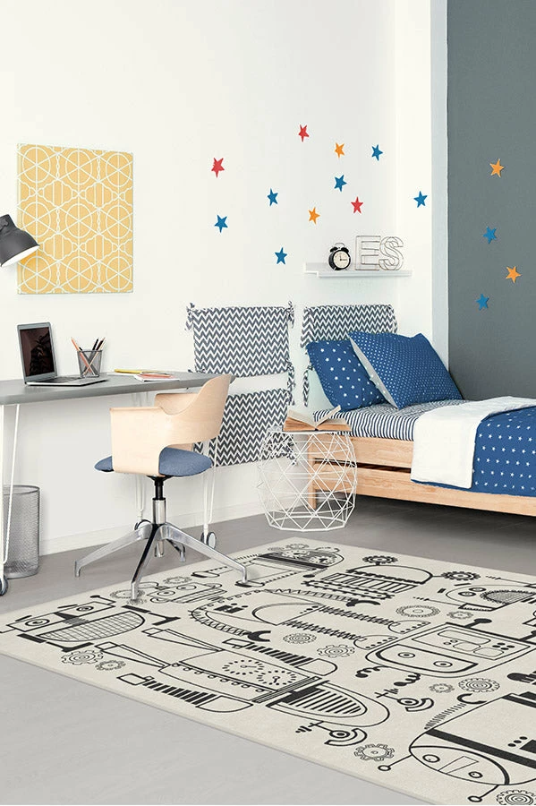 Flash Sale 🤩 Ruggable Robot Party Black & White Rug 🎉 4 Flash Sale 🤩 Ruggable Robot Party Black & White Rug 🎉 - Image 4