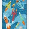 Best deal 😉 Ruggable Rocket Ships Space Blue Rug ⌛