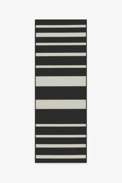 Best Pirce 🛒 Ruggable Outdoor Sailmaker Stripe Black Rug 🎁 -Area Rugs Sales Store sailmaker stripe black B RC OD017 27