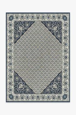 Coupon 🥰 Ruggable Samira Suzani Ivory Blue Rug 😍
