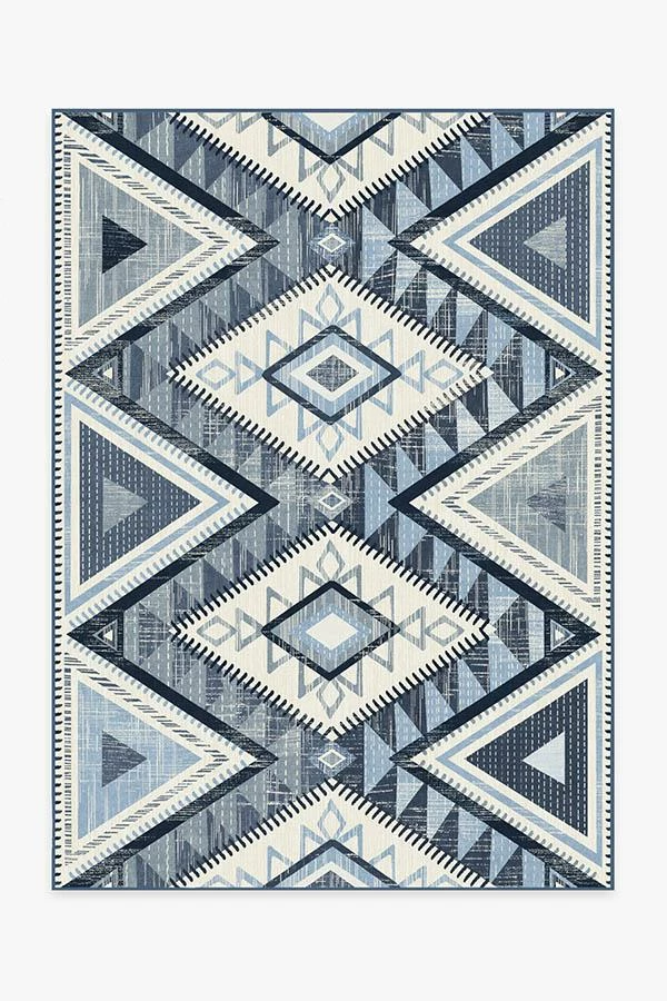 Cheapest ✨ Ruggable Santa Fe Blue Rug 👍 1 Cheapest ✨ Ruggable Santa Fe Blue Rug 👍