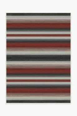 Buy 👍 Ruggable Outdoor Serape Stripe Red Rug 🛒