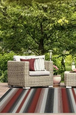 Buy 👍 Ruggable Outdoor Serape Stripe Red Rug 🛒 -Area Rugs Sales Store serape stripe red C RC OD016 57