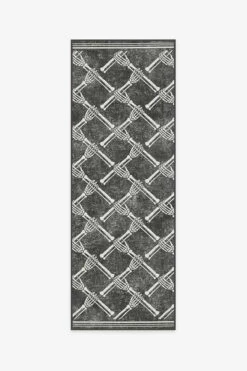 Cheap 💯 Ruggable Skeleton Trellis Black Rug 🔥 -Area Rugs Sales Store skeleton trellis black B RC HH001 27