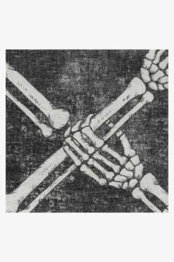 Cheap 💯 Ruggable Skeleton Trellis Black Rug 🔥 -Area Rugs Sales Store skeleton trellis black D RC HH001 27