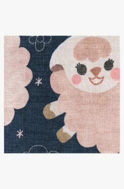 Brand new 💯 Ruggable Sleepy Sheep Navy Pink Rug 😉 -Area Rugs Sales Store sleepy sheep navy pink D RC SK005 27