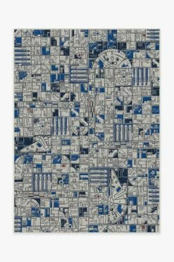 Outlet ⌛ Ruggable Smugglers Geo R2D2 Blue Rug 😀