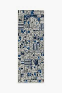 Outlet ⌛ Ruggable Smugglers Geo R2D2 Blue Rug 😀 -Area Rugs Sales Store smugglers geo r2d2 blue B RC SW007 27