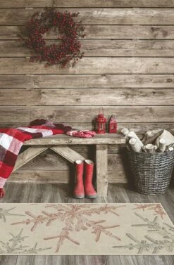 Hot Sale 😉 Ruggable Snowflake Creme Rug ✨ -Area Rugs Sales Store snowflake creme C RC 0136 27