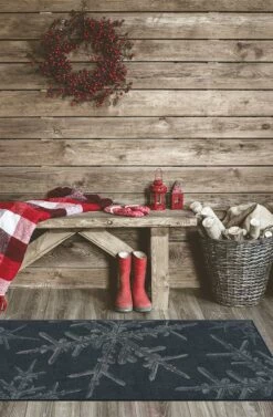 Best Pirce 😀 Ruggable Snowflake Navy Rug 🎁 -Area Rugs Sales Store snowflake navy C RC 0135 27