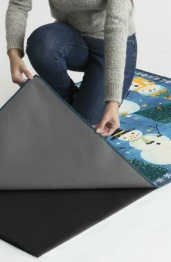 New 👍 Ruggable Snowy Soiree Navy Rug 🤩 -Area Rugs Sales Store snowy soiree navy B RC XM006 27