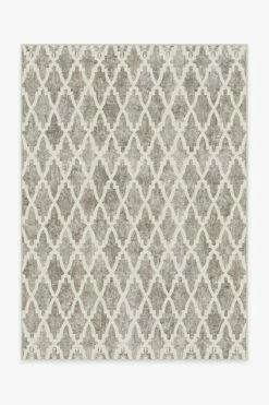 Promo ❤️ Ruggable Soraya Trellis Ash Grey Rug 🔔