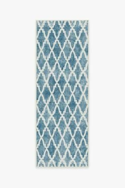Deals 🎉 Ruggable Soraya Trellis Blue Rug 🔔 -Area Rugs Sales Store soraya trellis blue A RC BS003 27 V2