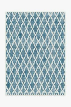 Deals 🎉 Ruggable Soraya Trellis Blue Rug 🔔