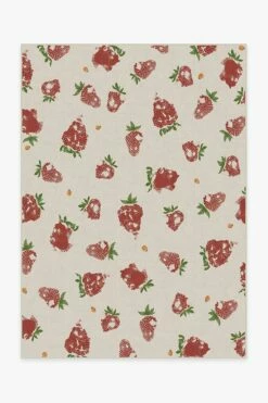 Best Sale 👍 Ruggable Strawberries Red Rug 🥰