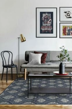 Buy 😀 Ruggable The Soldier's Shield Sapphire Blue Rug 😉 -Area Rugs Sales Store the soldiers shield sapphire blue C RC MV019 57