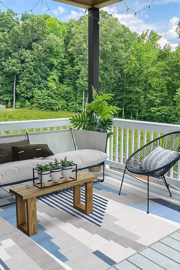 Best Pirce ๐ Ruggable Outdoor Tropea Grey & Blue Rug โ๏ธ 4 Best Pirce ๐ Ruggable Outdoor Tropea Grey & Blue Rug โ๏ธ - Image 4