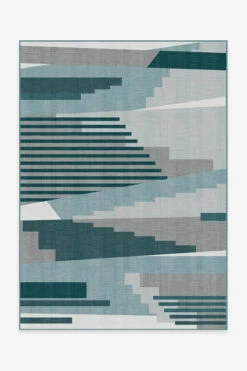 Deals 🌟 Ruggable Outdoor Tropea Teal Rug ⭐