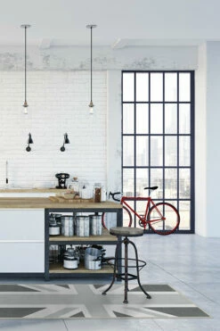 Brand new 🎉 Ruggable UK Flag Grey Rug 👏 -Area Rugs Sales Store uk flag grey C RC 0748 27 V2