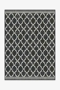 Best Pirce 🔥 Ruggable Outdoor Varia Trellis Black Rug 🛒